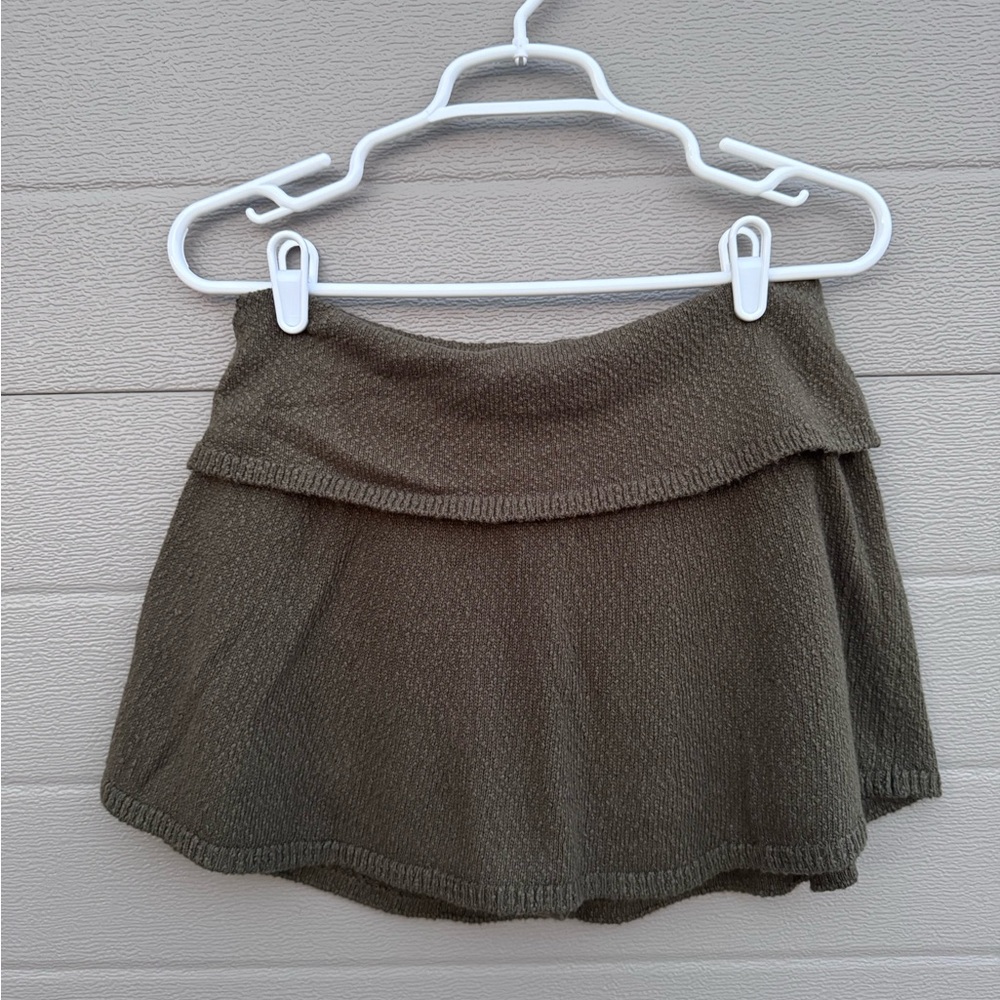 2 pc FP set. Ameena sweater skort and cardigan. Olive Green. Size Medium - Picture 3 of 6